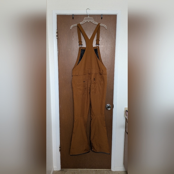 Volcom Swift ski/snowboard bib. Women's large. Brown. - Picture 2 of 7
